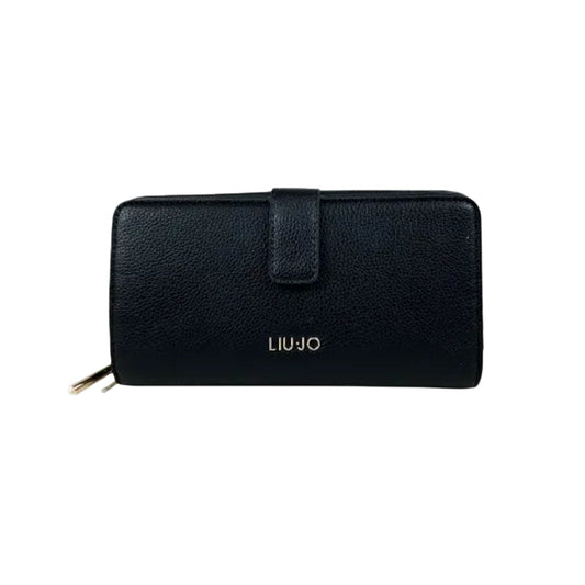 Portafoglio Donna XL tinta unita nera