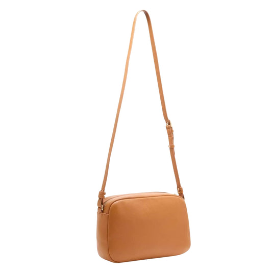 Borsa tracolla Donna a forma rettangolare marrone retro