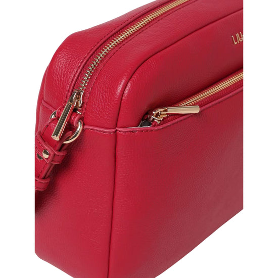 Borsa tracolla Donna a forma rettangolare rosso dettaglio zip