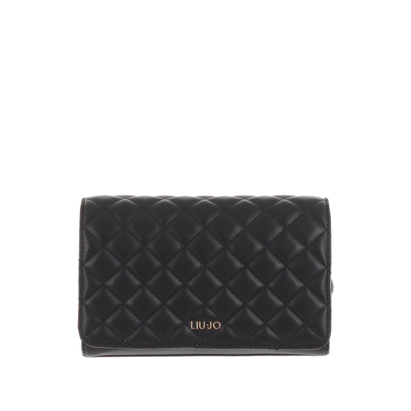 Borsa a tracolla mini design a rombi nero