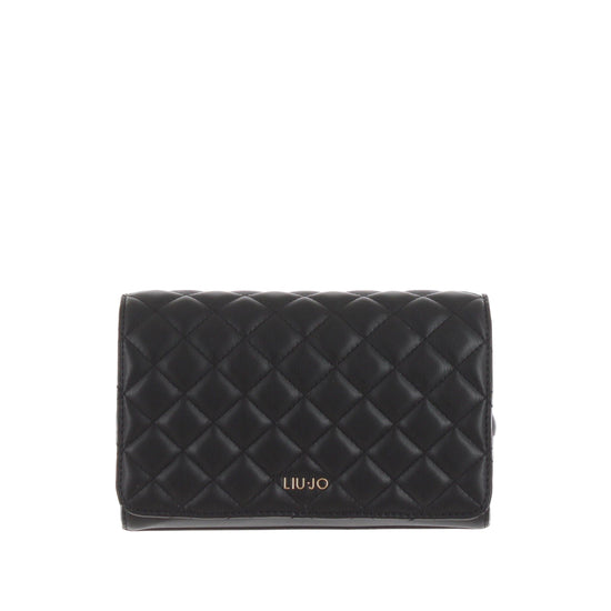 Borsa a tracolla mini design a rombi nero