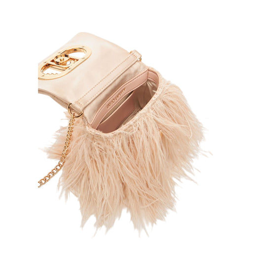 Borsa mini a tracolla LaPuffy con piume interno