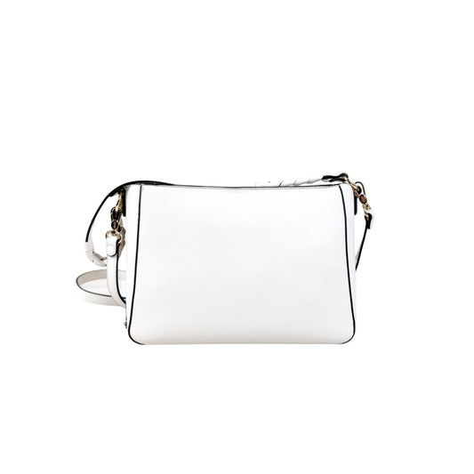 Borsa bianca con tracolla regolabile