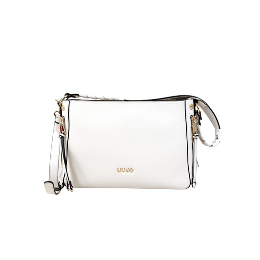 Borsa bianca con tracolla regolabile