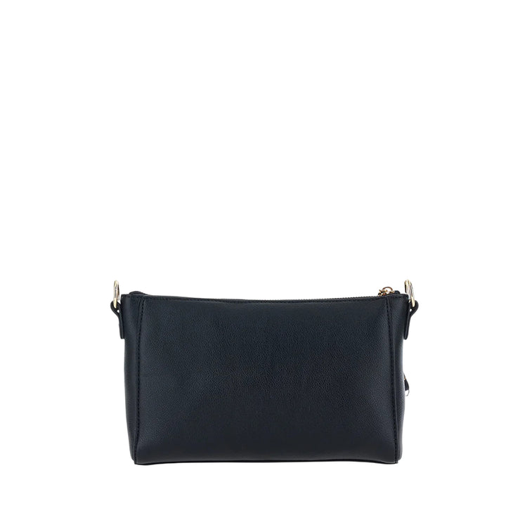 Borsa a tracolla nera in ecopelle 