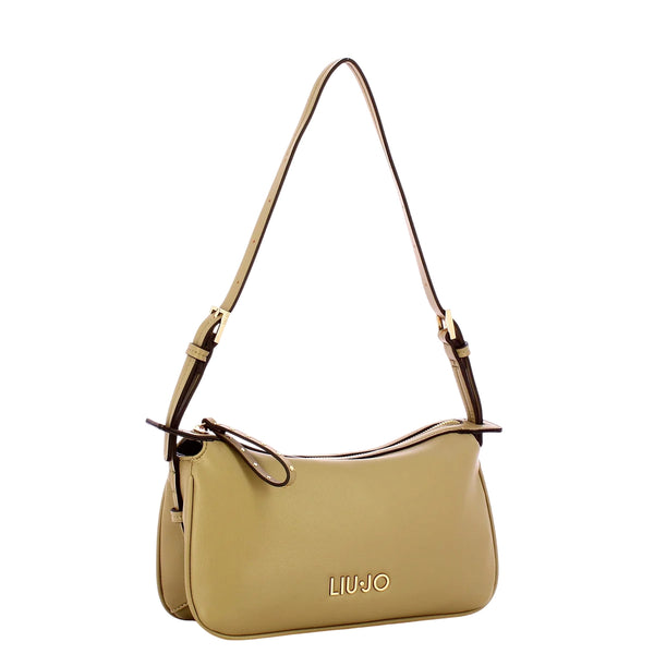 Borsa Donna a spalla, con zip e logo metallico