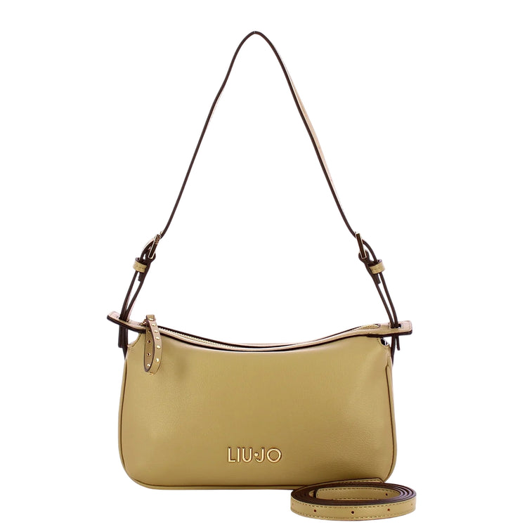 Borsa Donna a spalla, con zip e logo metallico