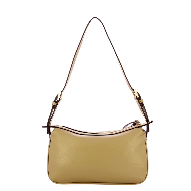 Borsa Donna a spalla, con zip e logo metallico