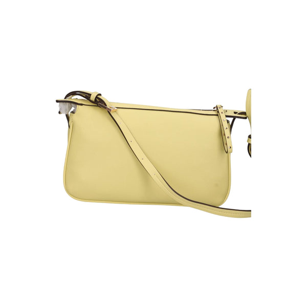 Borsa gialla in ecopelle con tracolla 