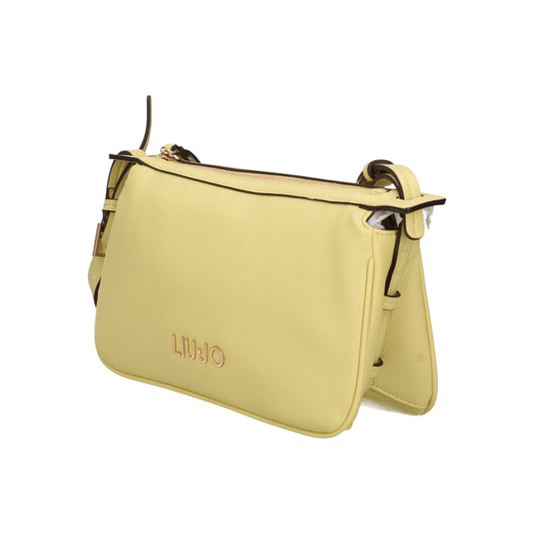 Borsa gialla in ecopelle con tracolla 