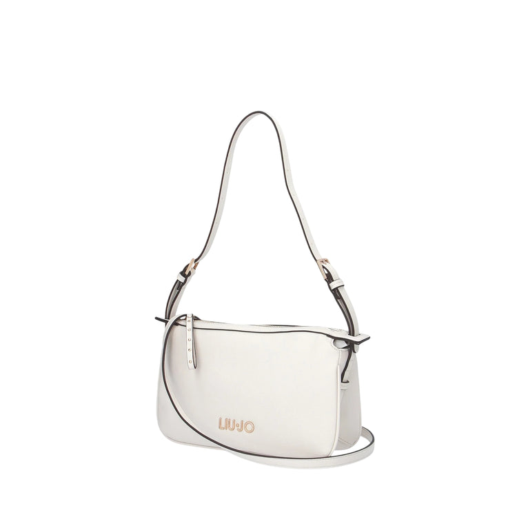 Borsa con tracolla regolabile e inserti dorati