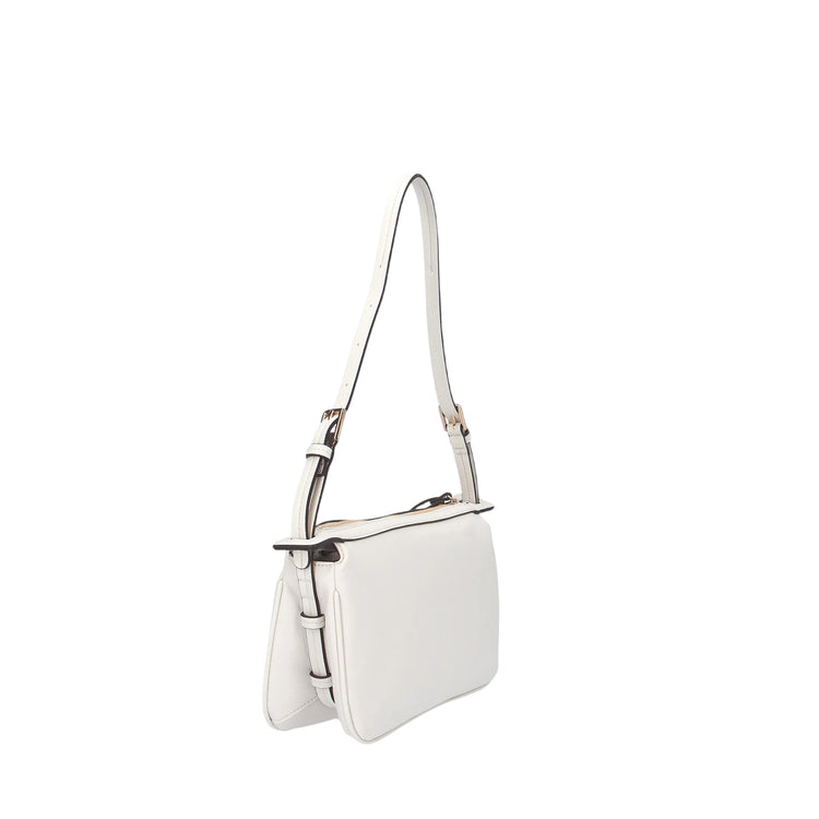 Borsa con tracolla regolabile e inserti dorati