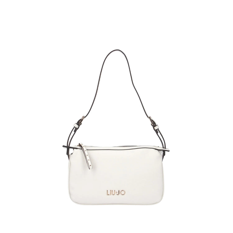 Borsa con tracolla regolabile e inserti dorati