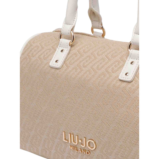 Borsa a mano beige con tracolla 