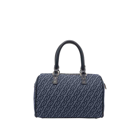 Borsa blu monogram logo Liu Jo