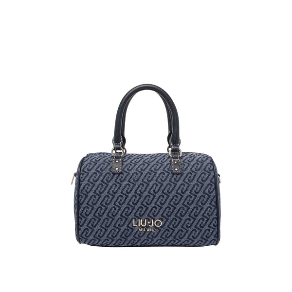 Borsa blu monogram logo Liu Jo