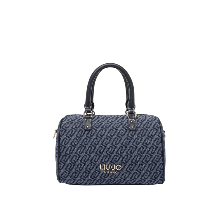 Borsa blu monogram logo Liu Jo