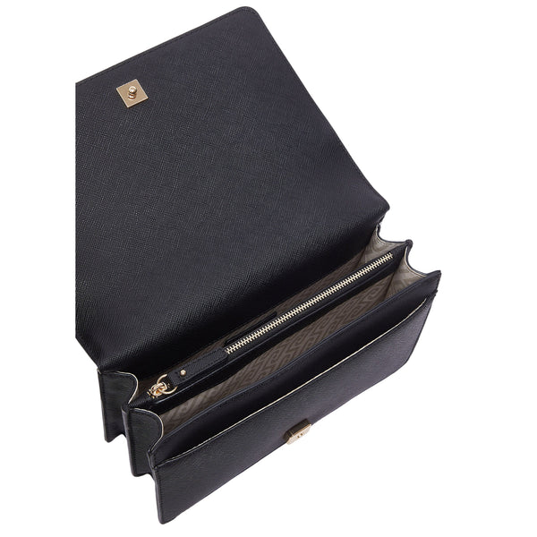 Borsa Donna Nera, con catena a tracolla e bottone