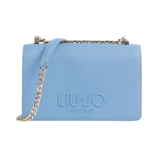 Borsa Donna Celeste, tre scomparti, con catena