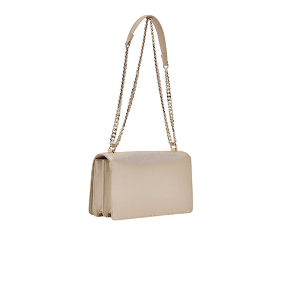 Borsa Donna Oro, con tre scomparti e tracolla con catena