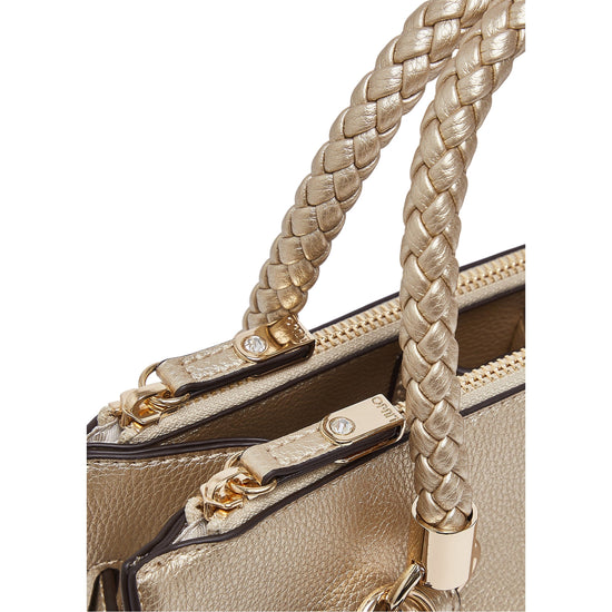 Borsa oro chiaro effetto tamburo 