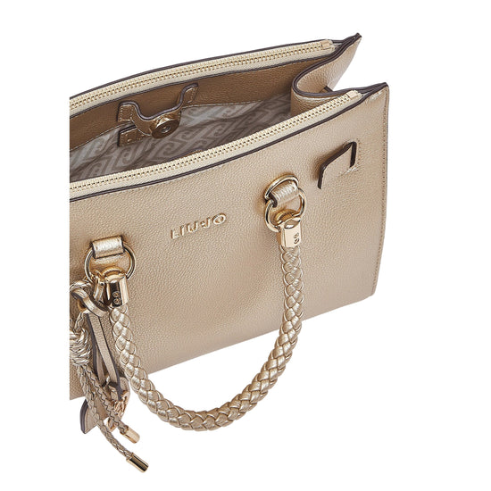 Borsa oro chiaro effetto tamburo 