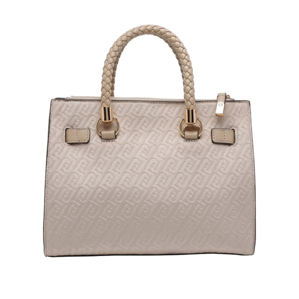 Borsa Donna con logo monogram all over Beige retro