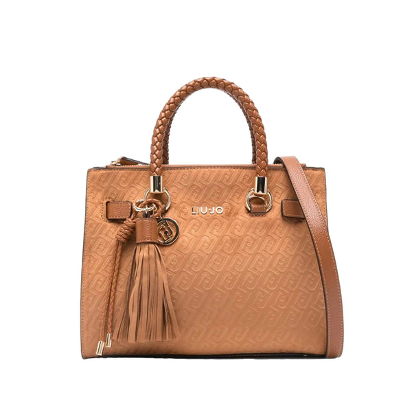 Borsa Donna con logo monogram all over Marrone