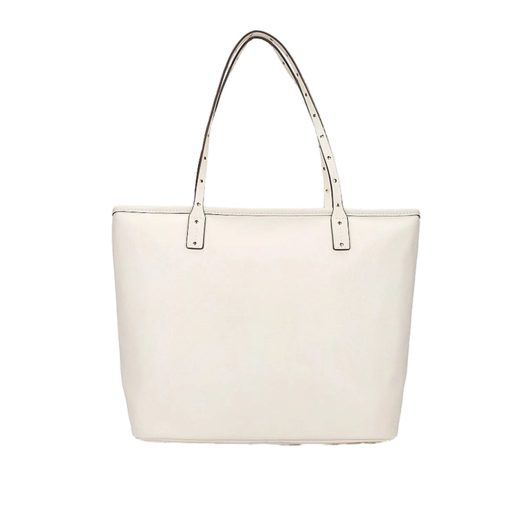 Borsa Tote media Donna tinta unita bianca retro