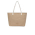 Borsa a spalla Donna in tessuto jacquard beige