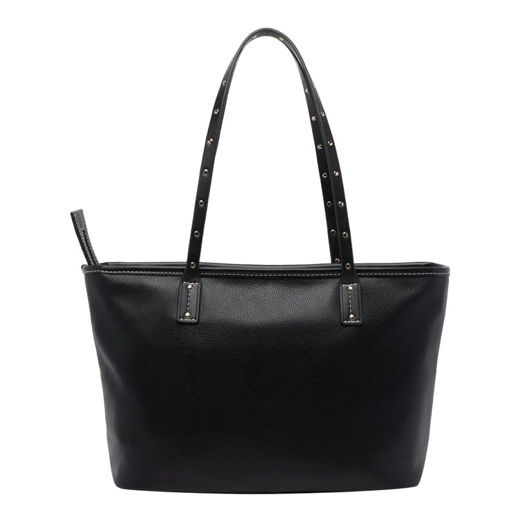 Borsa tote Donna con manici con borchie Nero retro
