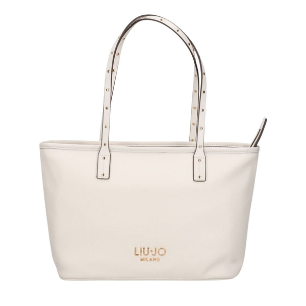 Borsa tote Donna con manici con borchie Bianco
