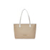 Borsa Donna Beige monogram, con manici a spalla e zip