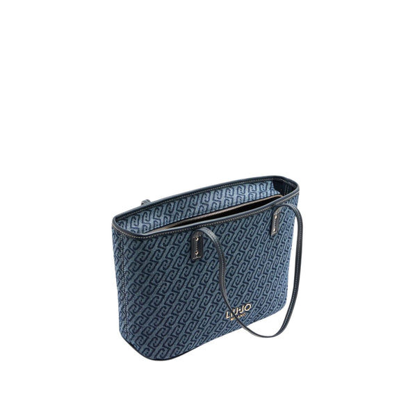Borsa a spalla Donna in denim jacquard