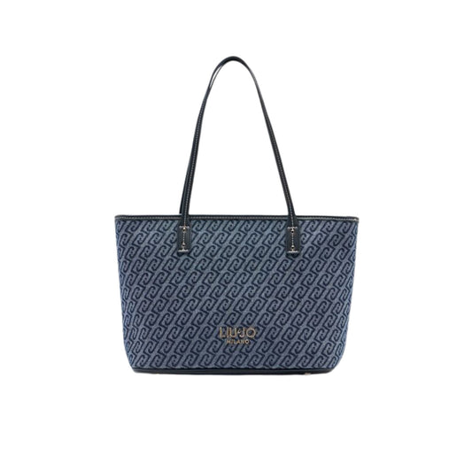 Borsa a spalla Donna in denim jacquard