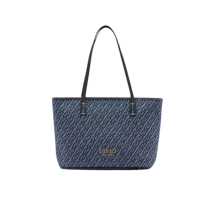 Borsa a spalla Donna in denim jacquard
