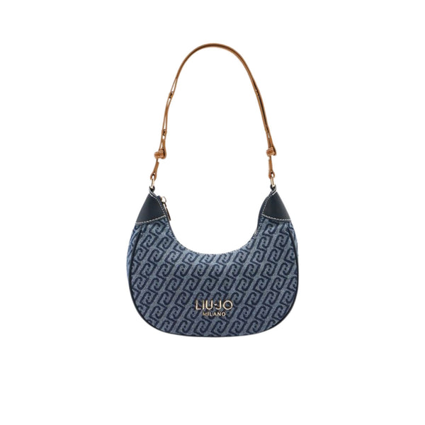 Borsa Donna Hobo piccola effetto denim logato