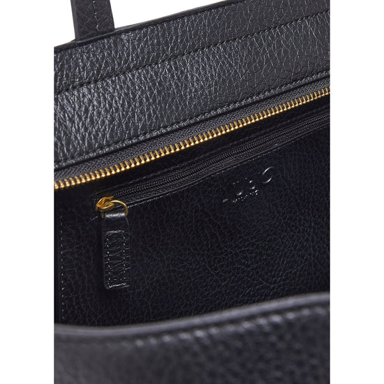 Borsa tote nera grande effetto bottalato