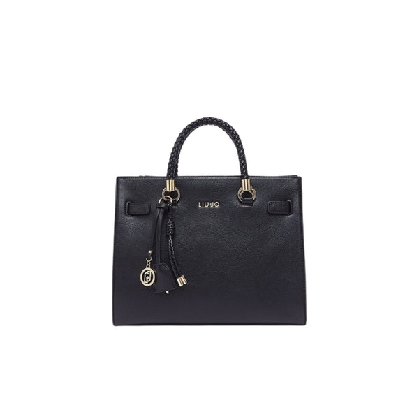 Borsa Donna satchel media con charms Nero