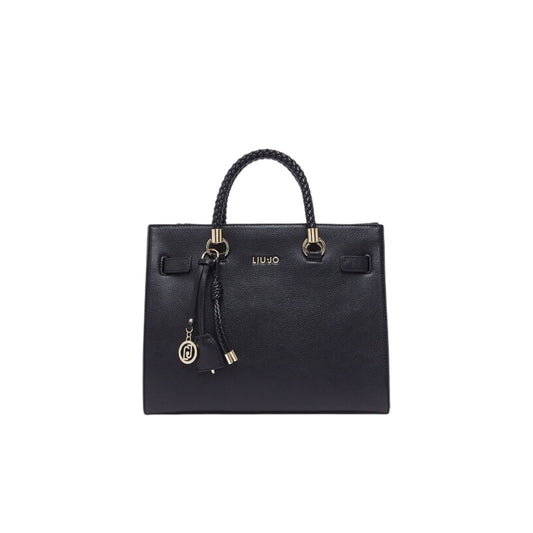 Borsa Donna satchel media con charms Nero