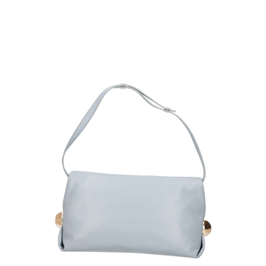 Pochette Donna Celeste con manico a spalla