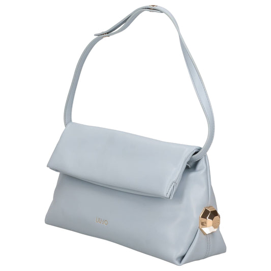 Pochette Donna Celeste con manico a spalla