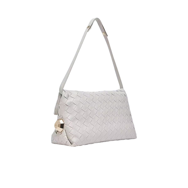 Borsa a spalla Donna dal design intrecciato retro