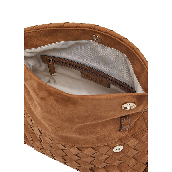 Borsa Donna Cuoio, scamosciata, con patta magnetica
