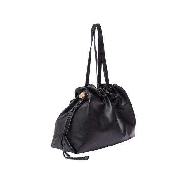 Borsa a spalla grande Riccy Nero retro