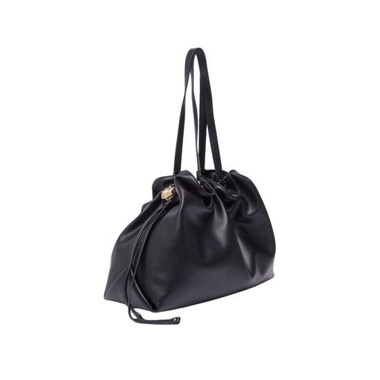 Borsa a spalla grande Riccy Nero retro