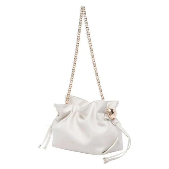 Borsa Donna piccola Bianca, con chiusura magnetica e coulisse