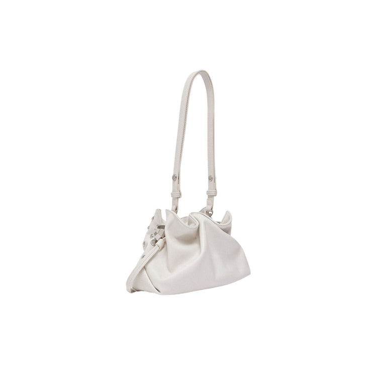 Borsa Donna Riccy piccola bianca con borchie retro