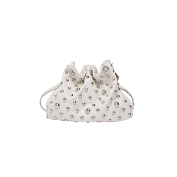 Borsa Donna Riccy piccola bianca con borchie