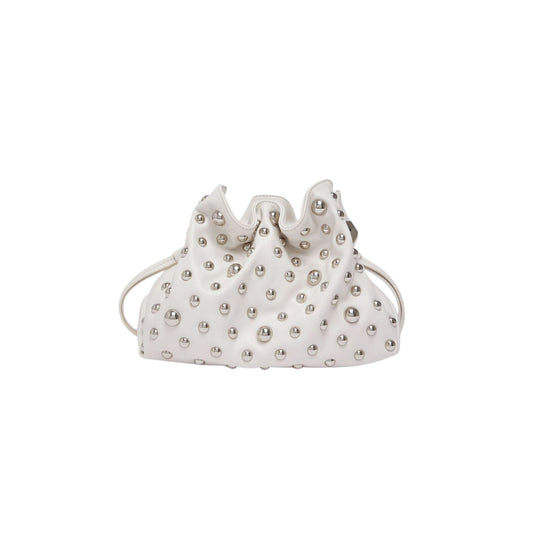 Borsa Donna Riccy piccola bianca con borchie